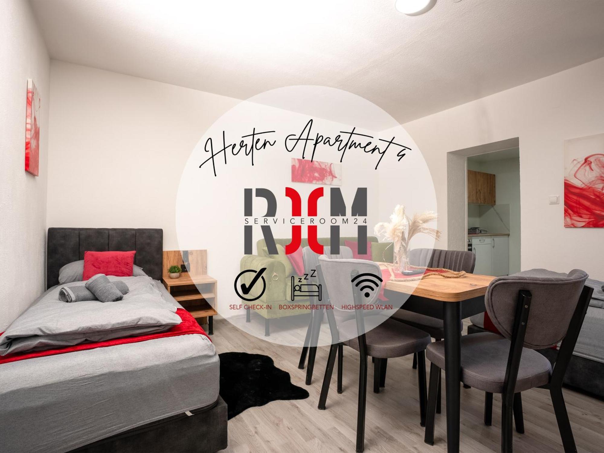 Serviceroom24 - Apartment 4 In Herten Wlan - Smart-Tv - 24-7 Check-In Und Kueche المظهر الخارجي الصورة